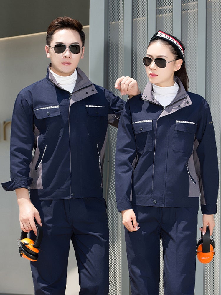 New Spring & Fall Thickeneded Anti-Scalding Welding Long-Sleeved Men'S Jacket Wear-Resistant Labor Protection Clothing Custom Logo Auto Repair Suit Overalls - Image 3